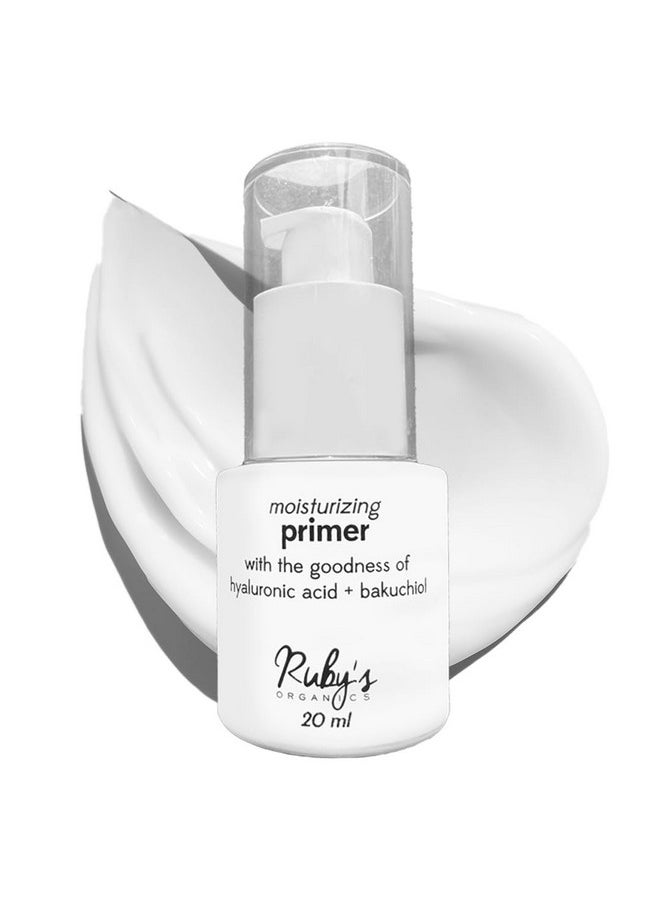 Primer For Face Makeup, Infused With Hyaluronic Acid And Bakuchiol, Moisturizing, Hydrating, Non-Greasy, Lightweight, Minimise Pores And Fine Lines, All Skin Type, Vegan - 20Ml