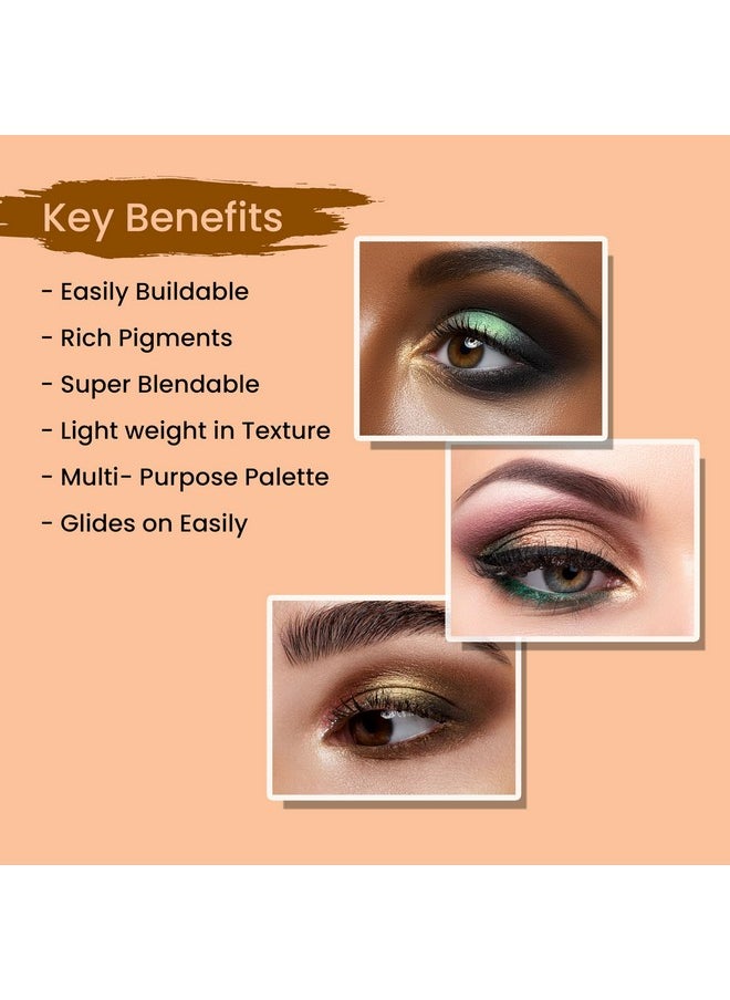 41 Colors Hd Pro Glam Palette|Multi-Purpose|Bright Vibrant Colors|Water Proof Formula|Easy To Use & Blend|One Stroke Application|Eye Shadows & Highlighters In 1 Palette- 41.6 Gm Multicolor