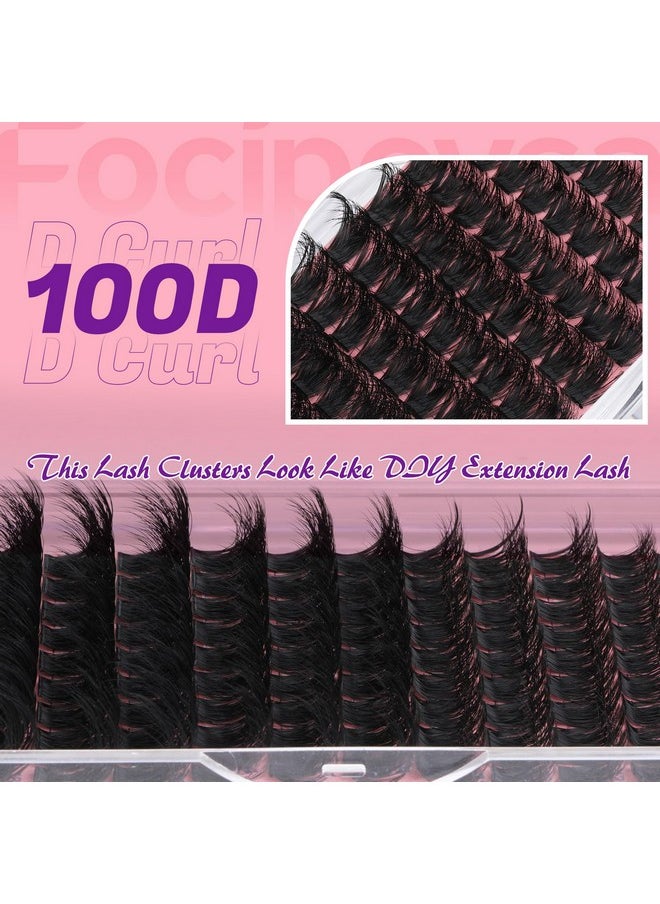 Fluffy Lash Clusters 100D Eyelash Clusters 10-18Mm Fluffy Volume Individual Lashes D Curl Cluster Eyelash Extensions Diy Lash Extension For Beginners