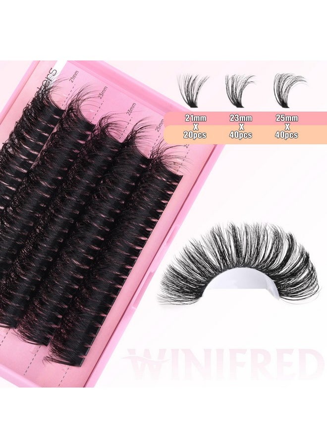 Lash Clusters 25Mm Fluffy Cluster Eyelash Extensions 100D Thick Volume Eyelash Clusters D Curl Long Individual Lashes Wispy Lash Clusters Diy Lash Extension