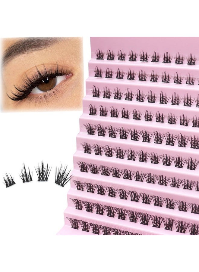 Lash Clusters Wispy Diy Lash Extension 8-16Mm Eyelash Clusters 110Pcs Natural Cluster Lashes At Home D Curl Fluffy Eyelash Extensions (Fairy)