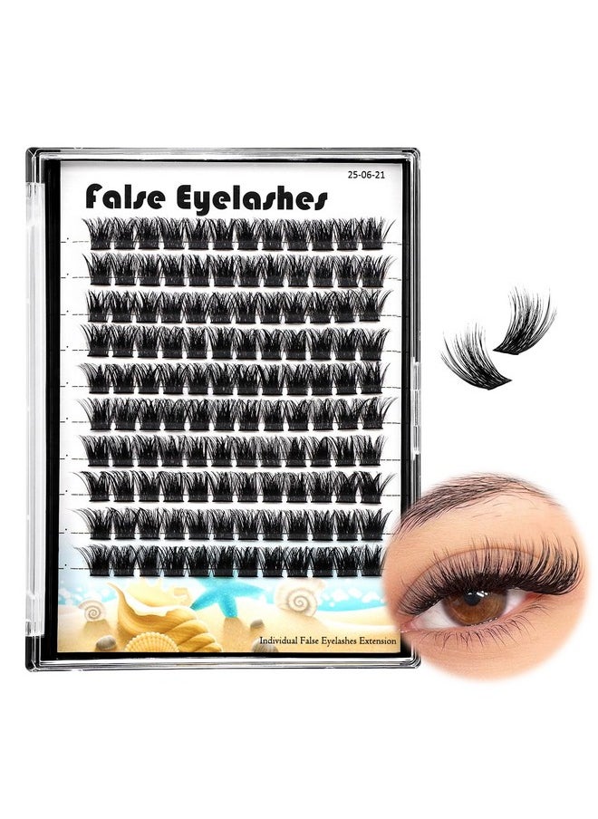 Large Tray- 10-20Mm Available 120 Pcs D Curl Cluster Eyelashes Makeup Volume Eye Lashes Extensions Natural Long Wide Stem Individual False Eyelashes (20Mm)