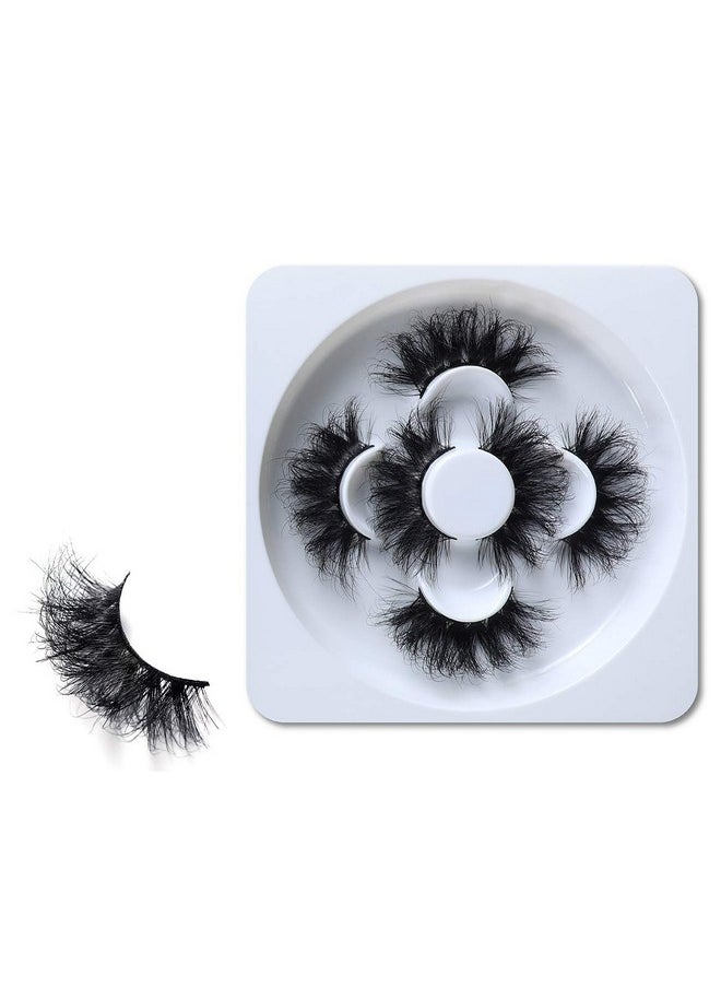 25Mm Lashes Mink 3 Pairs False Eyelashes Dramatic Look Lashes 25Mm Set Pack 3D Lashes Long Volume Mink Eyelashes(Wys-Shd-3)