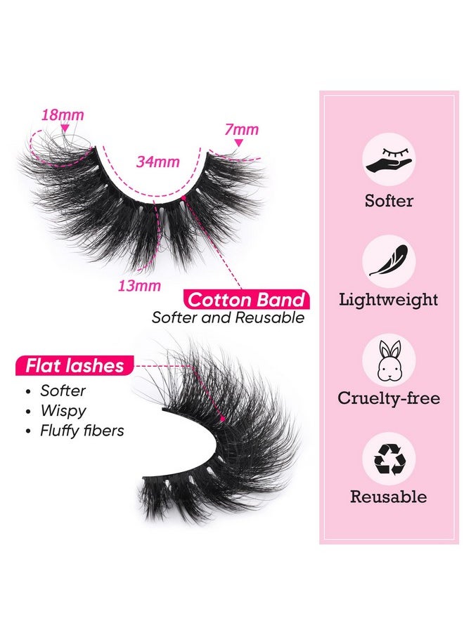 Es Fluffy False Eyelashes 18Mm Dramatic Faux Mink Eyelashes Natural Look Cat Eye Volume Eye Lashes Multipack By Focipeysa