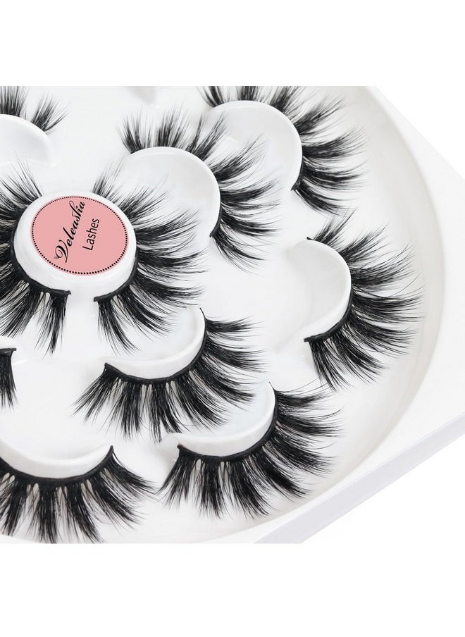 5D Faux Mink Lashes Handmade Luxurious Volume Fluffy Natural False Eyelashes 7 Pairs (Dubai)