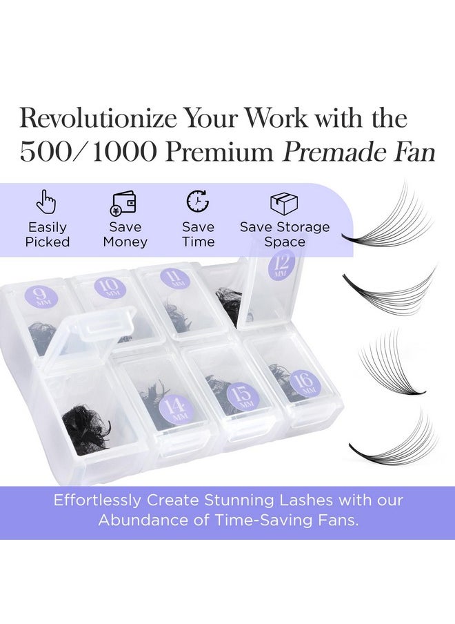 S Premade Fans Eyelash Extensions Beyelian 0.07Mm 10D D Curl Volume Lash Extensions Pre Made Fans Lash Extensions Handmade Promade Loose Fans Thin Base 9-16Mm Mixed