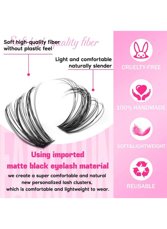 Lash Clusters 280 Pcs Wispy Lash Clusters D Curl 8-18 Mm Mix Volume Thick Eyelash Clusters 50D Long Individual Eyelash Diy Lash Extensions At Home(0.07D 50D)