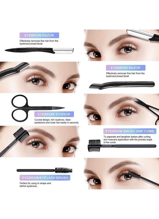 Lashes 30 Pairs 6 Styles Faux Mink Eyelashes, Fake Eyelashes Natural Look To Dramatic Volume False Lashes, 3D Lashes Pack With Eyebrow Grooming Kit