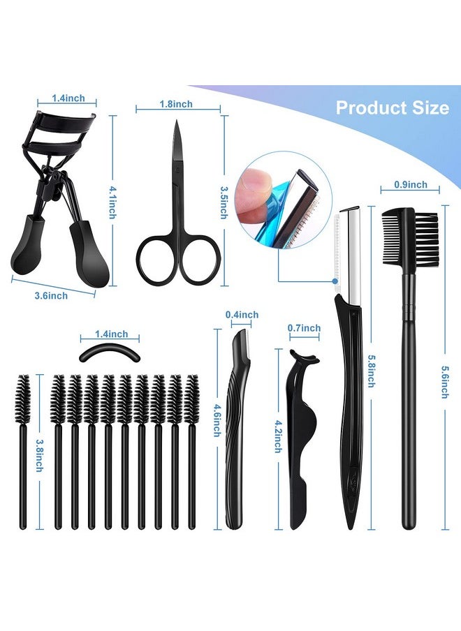 Lashes 30 Pairs 6 Styles Faux Mink Eyelashes, Fake Eyelashes Natural Look To Dramatic Volume False Lashes, 3D Lashes Pack With Eyebrow Grooming Kit