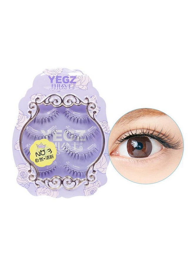 Fake Eyelashes Natural Look False Eye Lashes Daily Strip Cross Clear Band 4-6Mm Cross Lashes Invisible Band Lash For Wedding Daily Work Eye Makeup 4 Pairs N03