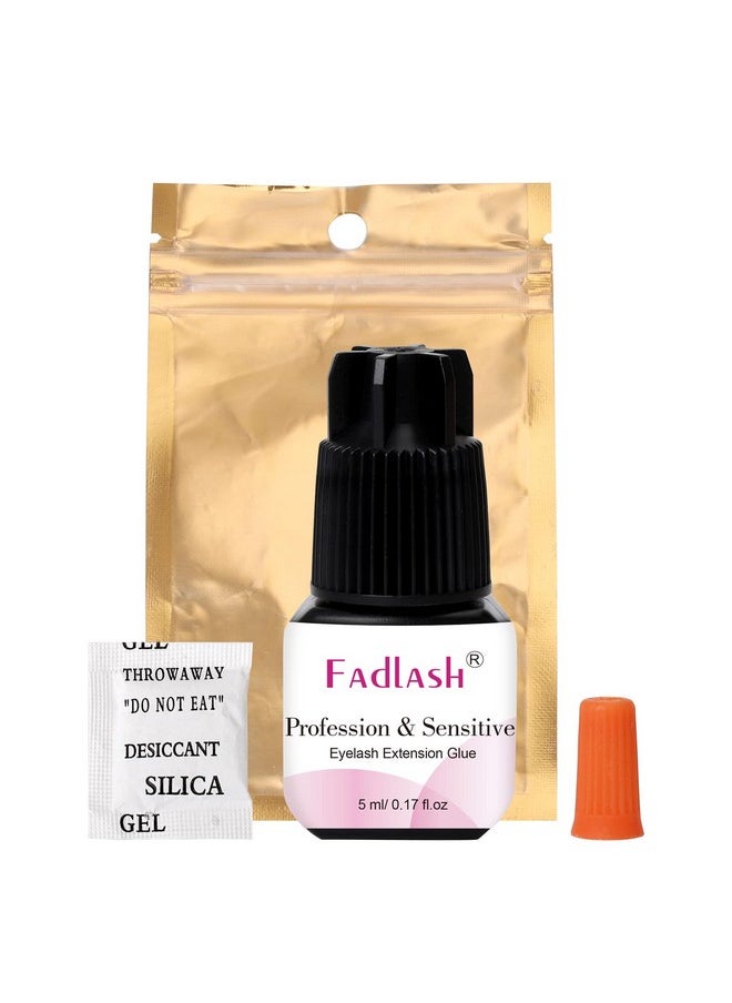 Extension Glue Fadlash Extra Strong Lash Glue 5Ml 1S Dry Time 8 Weeks Retention Lash Extension Glue Maximum Bonding Power Professional Use Only (Never For Diy/Cluster Lashes)