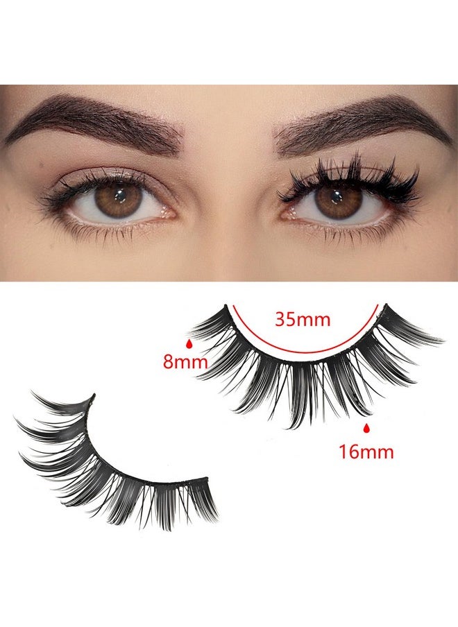 Manga Lashes Natural Short False Eyelashes Anime Eye Lash Fluffy Wispies Eyelash Natural Look 10 Pairs Fake Lashes Pack Volume Lash Strips Pestañas