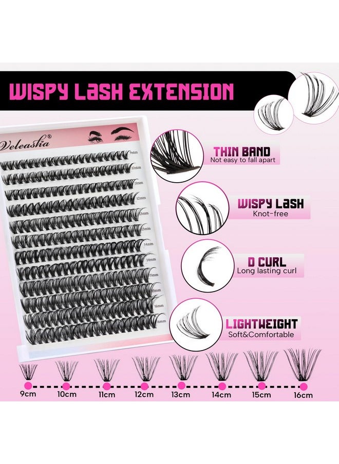 Diy Lash Extension Kit 240Pcs Individual Lashes Eyelash Extension Kit 40D-0.07D-9-16Mix Cluster Lashes Kit Wispy Fluffy Diy Lash Extension At Home For Beginners (Venus 40D Kit,9-16Mm)