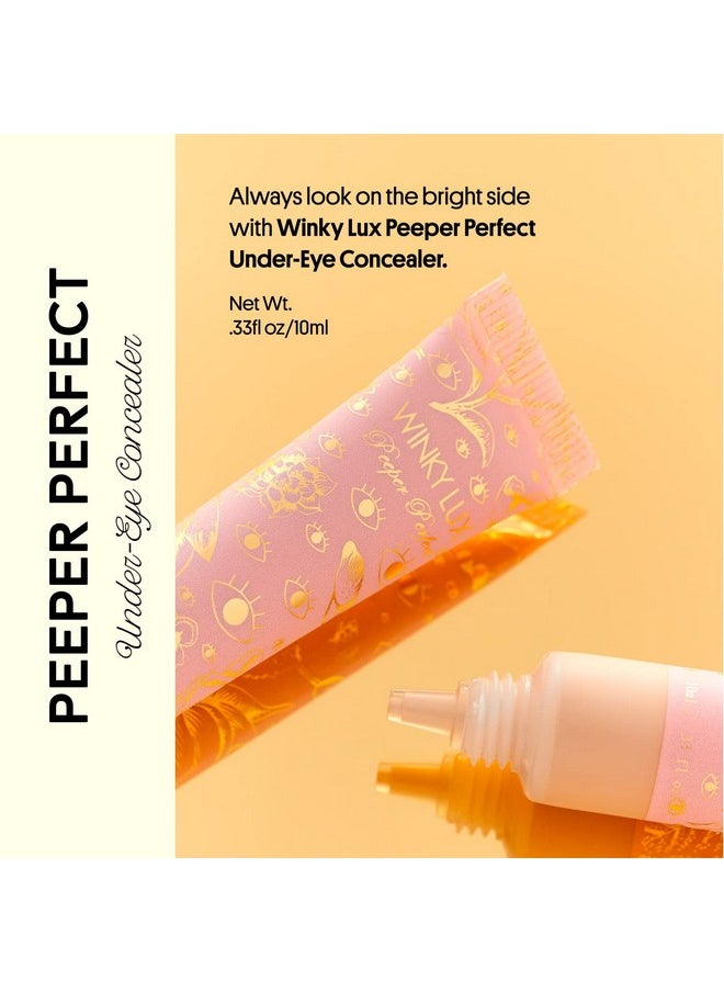 Peeper Perfect Under Eye Concealer, Makeup & Eye Brightener, Full Coverage Concealer For Dark Circles, Color Corrector & Eye Primer, With Collagen, Hyaluronic Acid & Vitamin E (Light Medium)