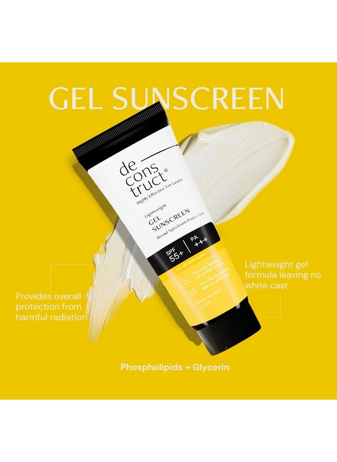 Skin Clear & Protect Duo: Clearing Serum & Spf 50+ Gel Sunscreen | Clearing Serum (30 Ml) + Gel Sunscreen (50 G) | Skin Clearing Serum And Gel Sunscreen With No White Cast & Lightweight | Pack Of 2