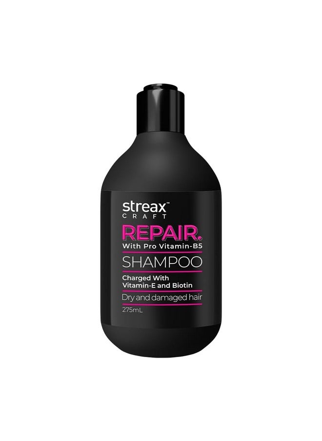 Craft Repair Shampoo, 275 Ml For Women I For Dry And Damaged Hair I Repair With Pro Vitamin B-5 I Charged With Vitamin- E & Biotin