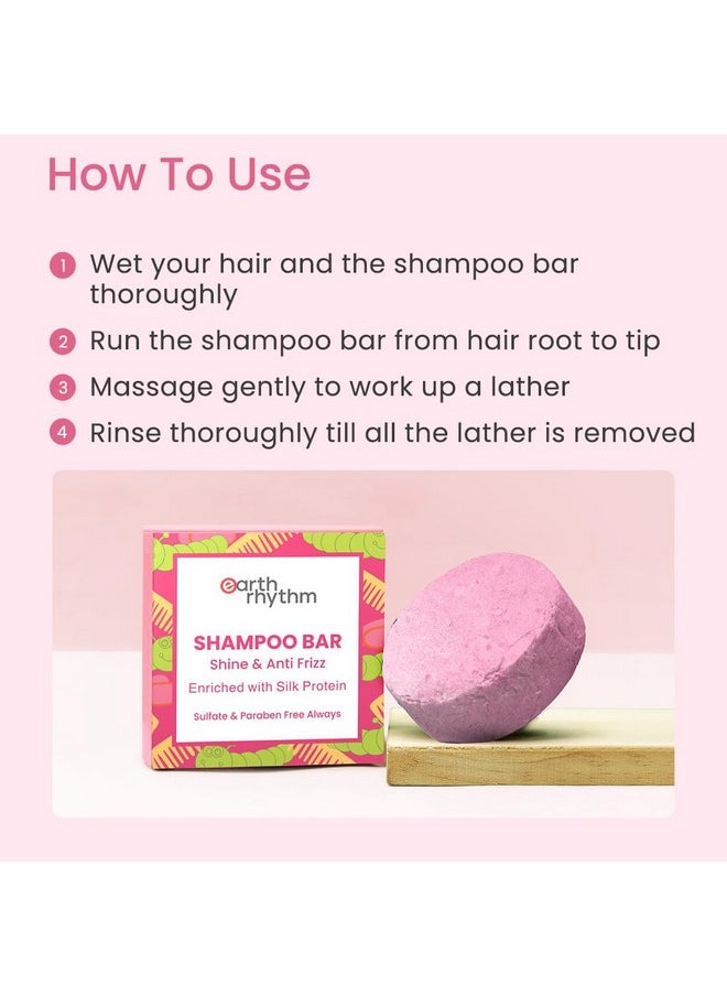 Silk Shampoo Bar - For Smooth And Silky Hair | Sulphate & Paraben Free | Plastic Free (Cardboard Packaging) - 80Gm