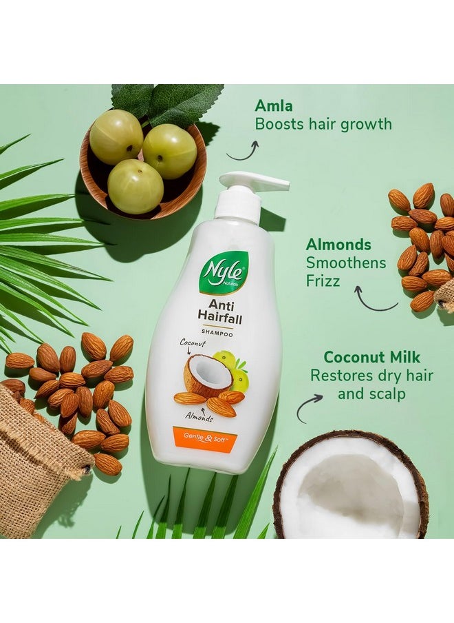 Naturals Anti-Hairfall Shampoo | For Hairfall Control | With Coconut Milk, Badam And Amla |Gentle & Soft Shampoo For Men & Women |800Ml