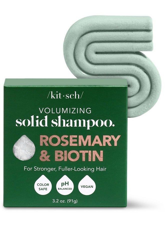 Rosemary & Biotin Volumizing Natural Shampoo Bar For Hair Growth, Strengthening & Thickening Shampoo For All Hair Types, Made In Usa, Vegan, Paraben Sulfate & Cruelty Free Soap