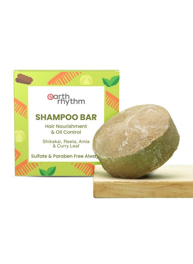 Shikakai Shampoo Bar | Contains Shikakai, Curry Leaf, Reeta & Amla Extracts | Men & Women | Sulphate & Paraben Free| Natural- (Cardboard) - 80Gm