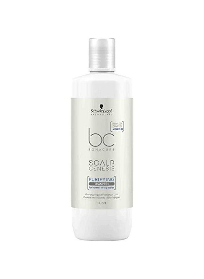 Bonacure Scalp Genesis Shampoo Purify With Stemcode Complextm And Vitamin B3 Derivate | For Oily Scalps | 1000 Ml