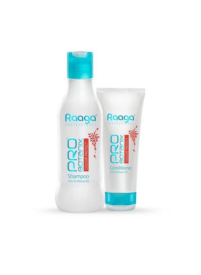 Pro Botanix Shampoo | 200 Ml & Raaga Professional Pro Botanix Conditioner | Combo Pack | Men & Women | 100 Ml | Colour Protect
