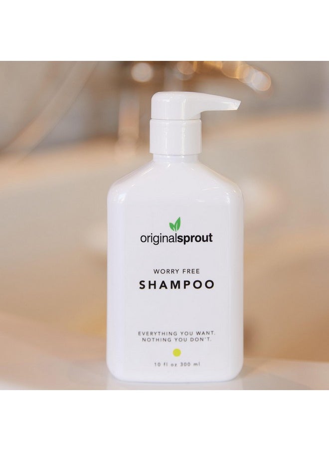 Worry Free Shampoo For All Hair Types, Vegan Shampoo, 10 Oz. Bottle