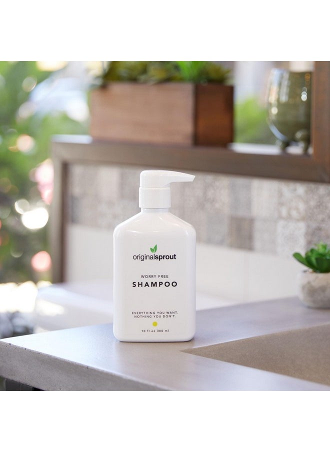 Worry Free Shampoo For All Hair Types, Vegan Shampoo, 10 Oz. Bottle