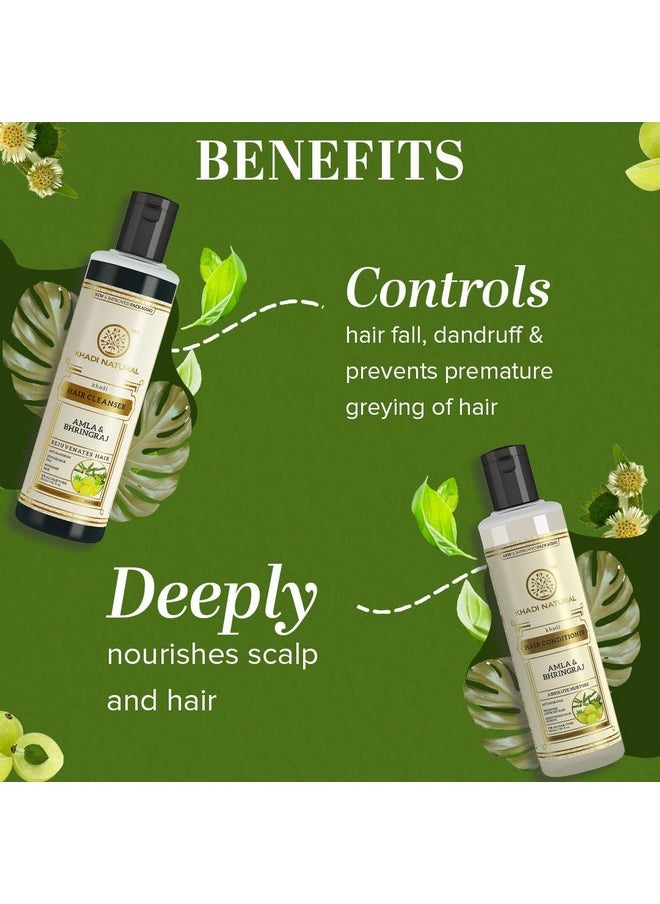 Amla & Bhringraj Hair Shampoo | Anti-Dandruff Shampoo | Ayurvedic Shampoo For Hair Growth | Sls & Paraben-Free | Suitable For All Hair Types | Pack Of 2 (210Ml *2) (420Ml)