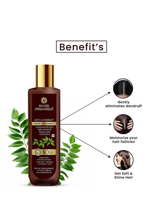 Anti Dandruff Shampoo With Neem, Hibiscus & Rosemary Extract | Reduces Dandruff, Soothes Scalp & Nourishes Hair | Suitable For Women & Men - 200Ml