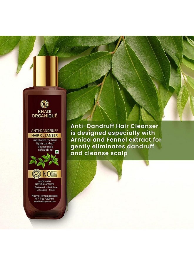 Anti Dandruff Shampoo With Neem, Hibiscus & Rosemary Extract | Reduces Dandruff, Soothes Scalp & Nourishes Hair | Suitable For Women & Men - 200Ml