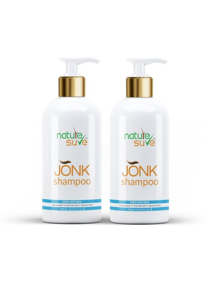 Jonk Shampoo Hair Cleanser For Men & Women - 2 Pack (300Ml Each)