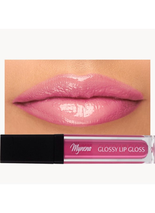 Hot Pink High Shine Non-Sticky Lip Gloss | Lightweight Hydrating & Moisturizing | Vegan & Cruelty-Free | Barbra