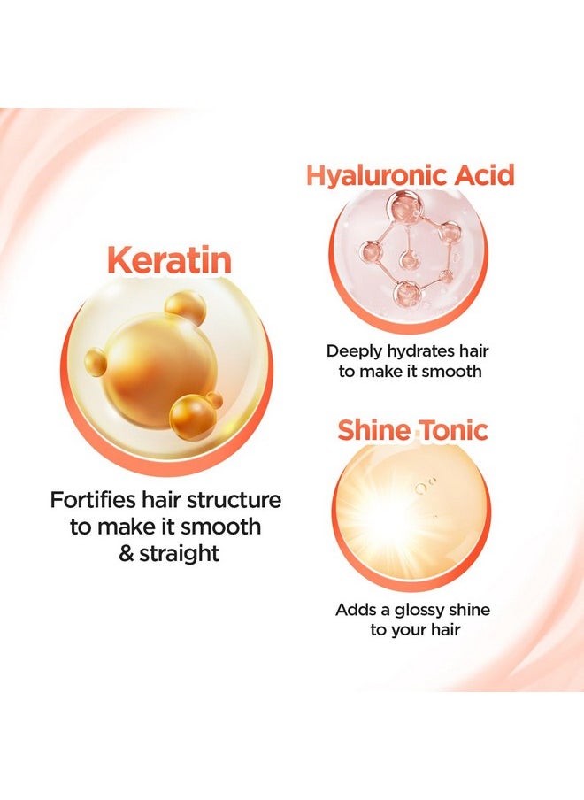 Advanced Smoothening Conditioner With Keratin & Hyaluronic Acid - 250 G | Makes Hair Frizz-Free & Straighter | Deeply Nourishes | Adds Spectacular Shine | For Men & Women