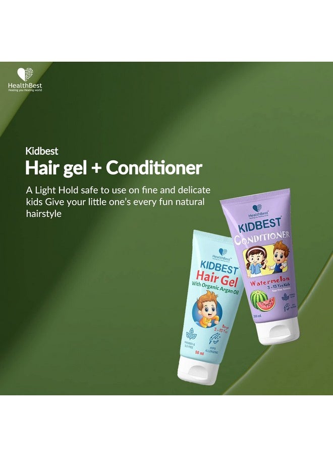 Kidbest Hair Gel (50Ml) & Kidbest Conditioner (200Ml) For 3-13 Years Kids | Combo Set