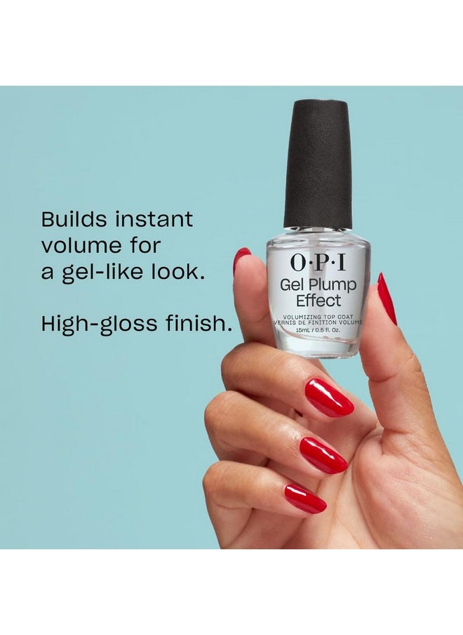 Gel Plump Effect Top Coat | Gel Like Nail Polish Top Coat |Plumping & Volumizing, High Shine, Protects Nails