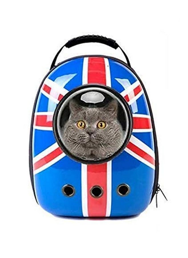 British Flag Astronaut Capsule Breathable Backpack Carrier For Dog, Cat - Color And Design May Vary