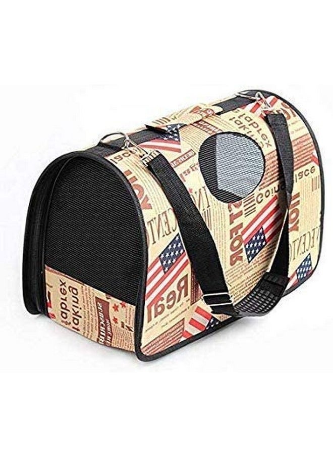 Pet Breathable Barrel Printed Bag Carrier For Travelling Hiking Camping 21.1 X 29.6 X 52.1 Color And Design May Vary