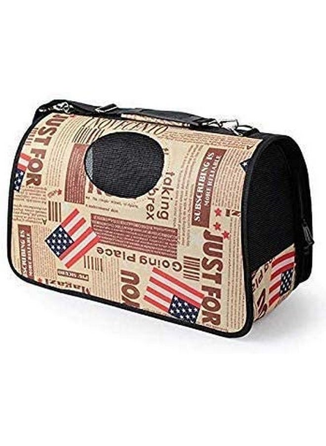 Pet Breathable Barrel Printed Bag Carrier For Travelling Hiking Camping 21.1 X 29.6 X 52.1 Color And Design May Vary