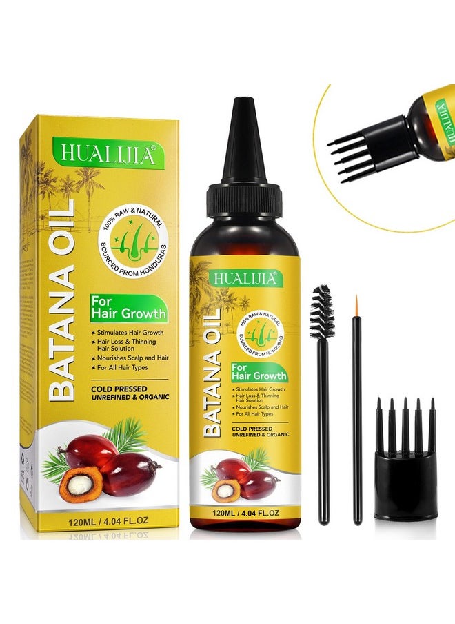 Raw Batana Oil From Honduras For Hair Growth And Repair (4.04 Fl Oz), Organic, Prevents Loss, Revives Damaged Hair For All Types