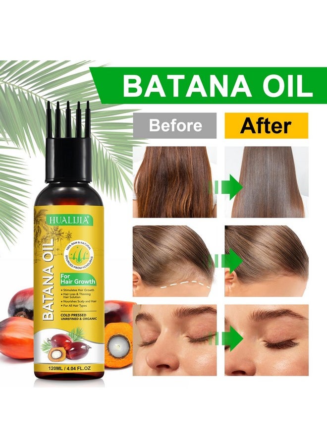 Raw Batana Oil From Honduras For Hair Growth And Repair (4.04 Fl Oz), Organic, Prevents Loss, Revives Damaged Hair For All Types