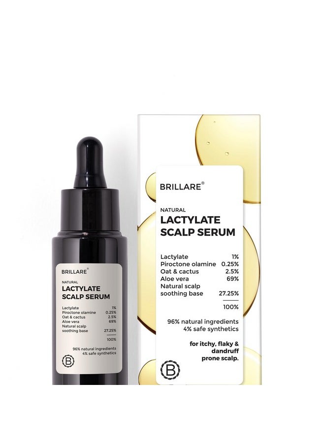 Natural Lactylate Scalp Serum For Dandruff Control | Hair Growth Serum | Reduces Hair Loss & Strengthens Hair Shaft | Remove Excess Oil, 30Ml