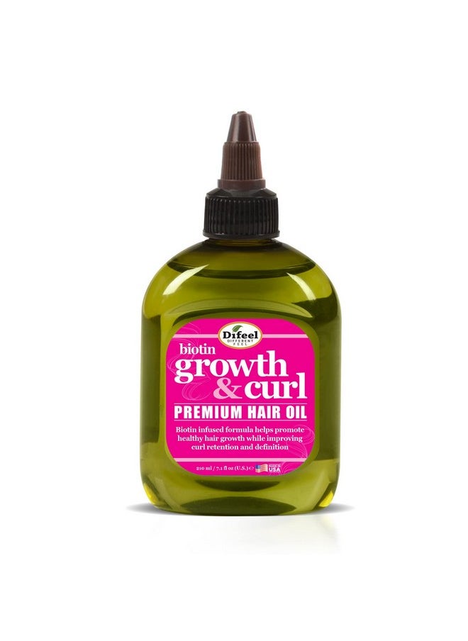 Growth & Curl Biotin Premium Hair Oil 8 Oz.