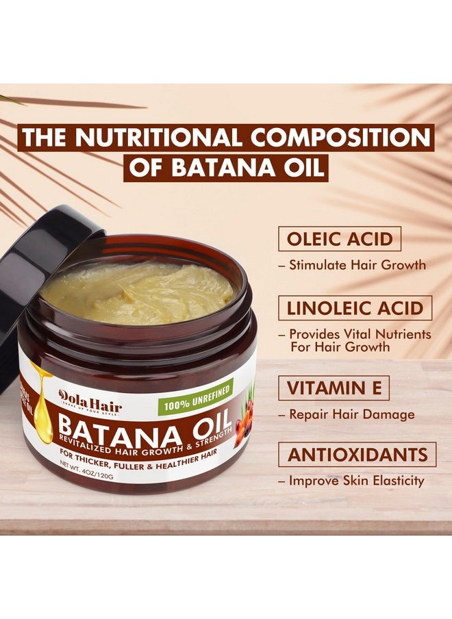 Batana Oil Pure Batana Butter Oil For Hair Growth, 100% Natural, Nourishes Damaged Hair, Prevents Loss & Conditions
