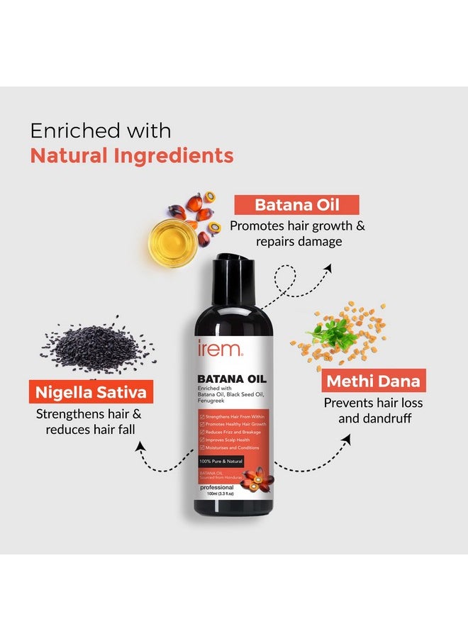 Batana Oil For Hair Growth With Methi Dana Curry Leafs & Black Seed Promote Hair Growth And Control Hair Fall 100Ml For All Hair Types