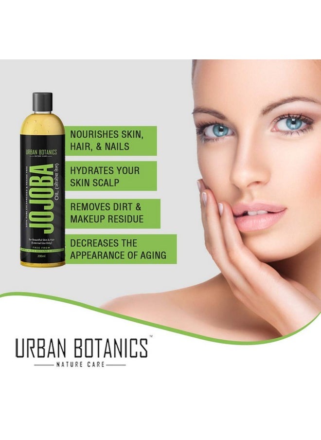 ® Cold Pressed Jojoba Oil For Skin & Hair - Virgin & Unrefined - 200Ml