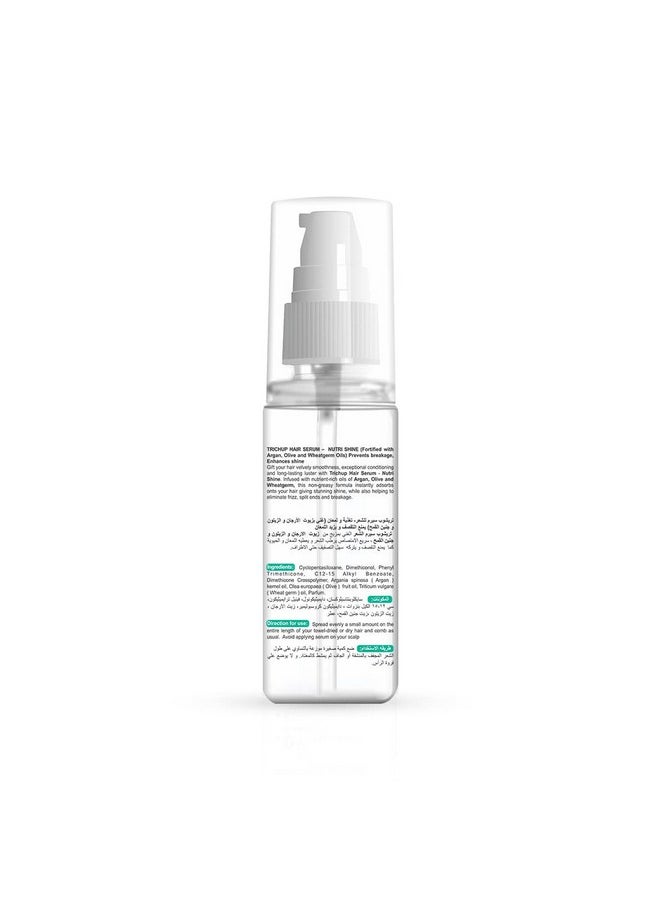 Nutrishine Hair Serum Fortified With Argan,Olive And Wheatgerm Oils - 60 Ml