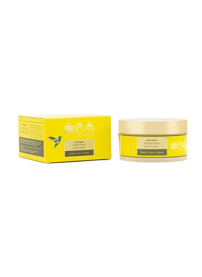 Hair Mask For Smoothening Hair | Contains Brahmi, Olive Coconut, Nourishes Damaged Hair, Replenishes, Damage Control | Pak Of 200 Ml
