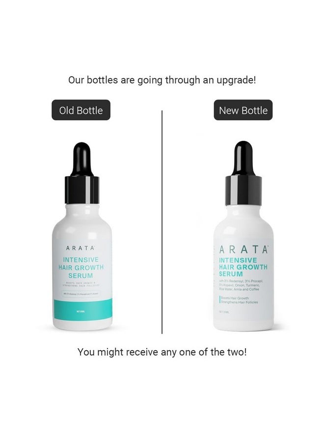 Intensive Hair Growth Serum With 3% Redensyl, 3% Procapil, Onion, Turmeric, Rice Water | Stimulates Hair Growth, Increases Hair | Serum For Men & Women | Pack Of 2 (30Ml/ 30 Grams)