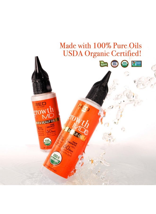 Growth Md Hair & Scalp Oil, Nourishing, Strengthening, Thickening, Hydrating, 4.5 Fl.Oz., Made With 100% Natural Ingredients, Usda Certified Organic Oils, Non-Gmo
